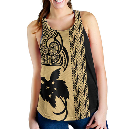 Papua New Guinea Women Tank Tribal Tattoo PNG Gold