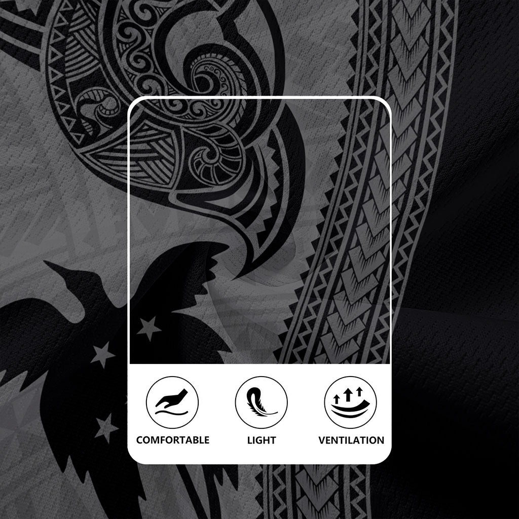 Papua New Guinea Rugby Jersey Tribal Tattoo PNG Gray