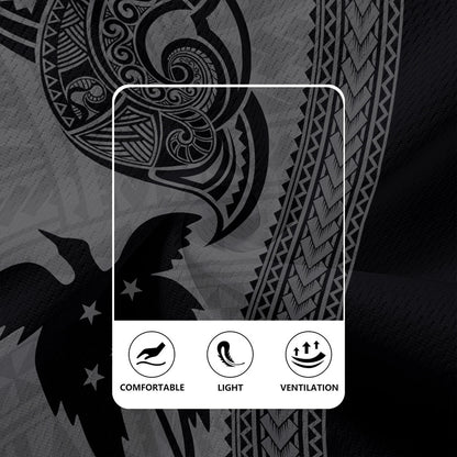 Papua New Guinea Rugby Jersey Tribal Tattoo PNG Gray