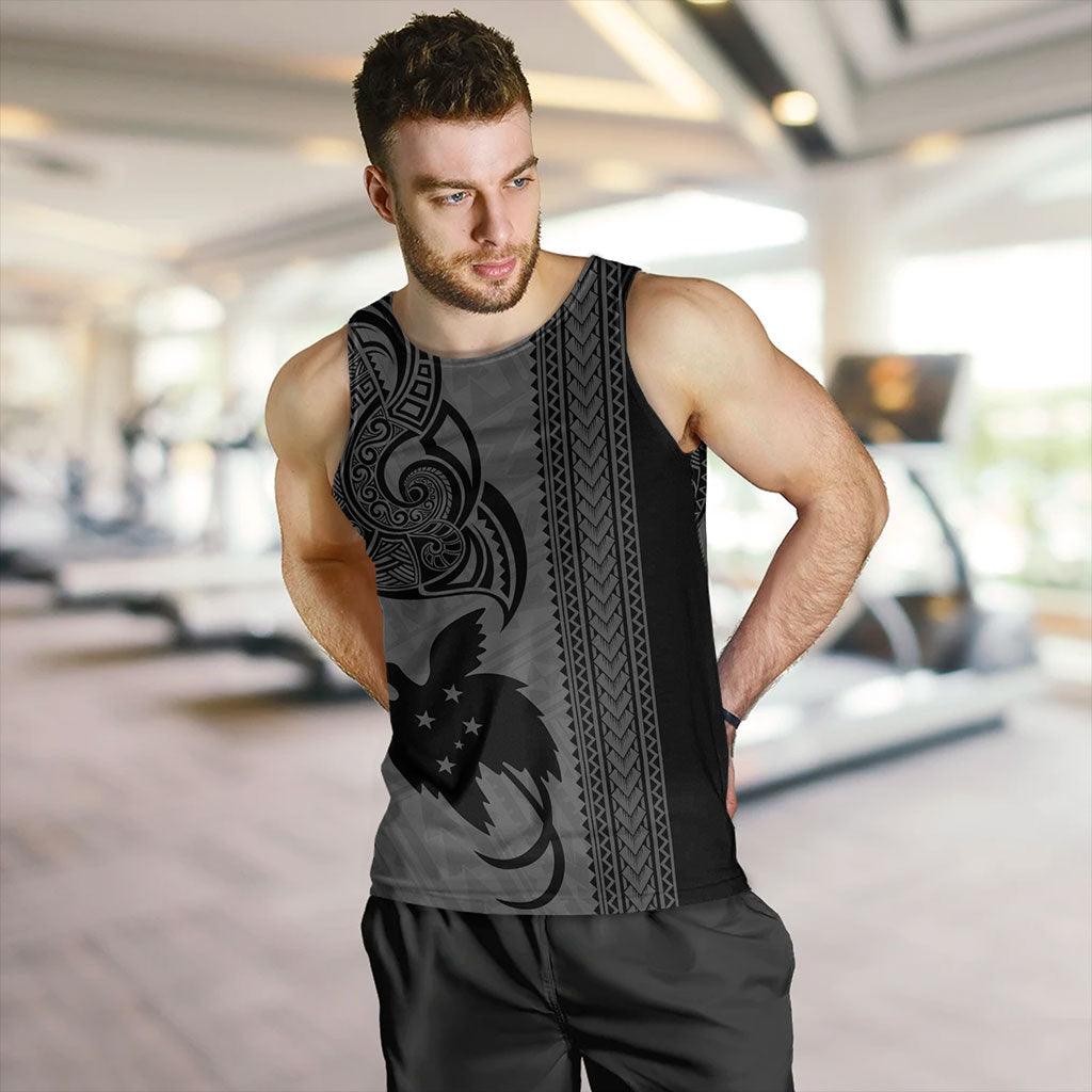 Papua New Guinea Tank Top Tribal Tattoo PNG Gray