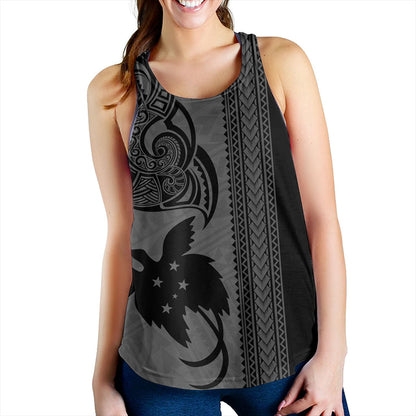 Papua New Guinea Women Tank Tribal Tattoo PNG Gray