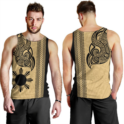 Philippines Filipinos Tank Top Polynesia Tribal Tattoo Gold