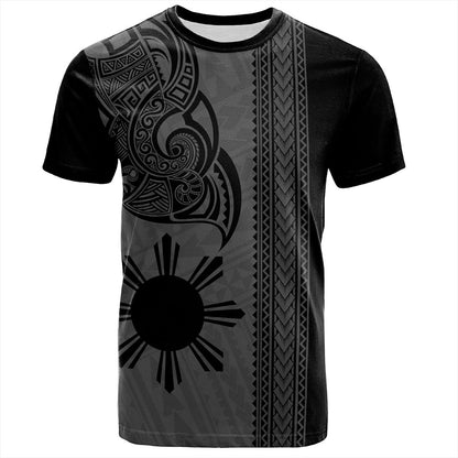 Philippines Filipinos T-Shirt Polynesia Tribal Tattoo Grey