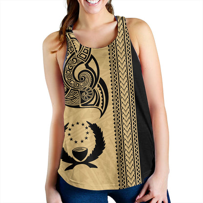 Pohnpei State Women Tank Polynesia Coat Of Arms Tribal Tattoo