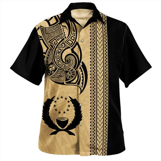 Pohnpei State Hawaiian Shirt Polynesia Coat Of Arms Tribal Tattoo