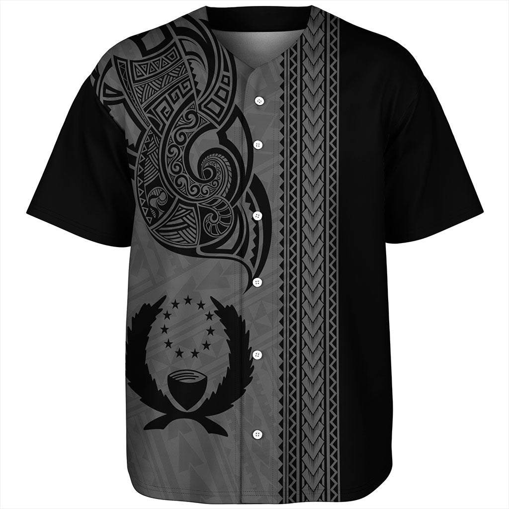 Pohnpei State Baseball Shirt Polynesia Coat Of Arms Tribal Tattoo
