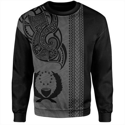 Pohnpei State Sweatshirt Polynesia Coat Of Arms Tribal Tattoo