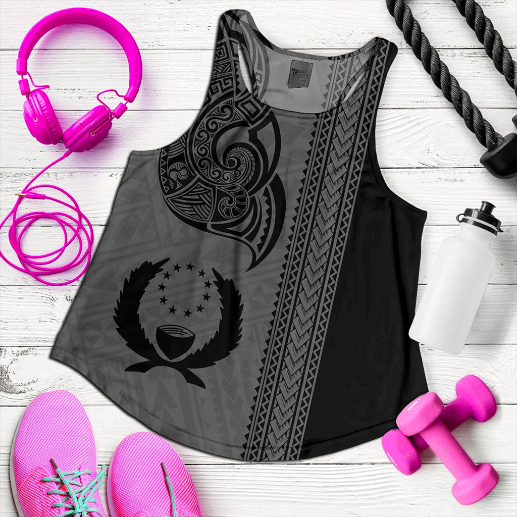 Pohnpei State Women Tank Polynesia Coat Of Arms Tribal Tattoo