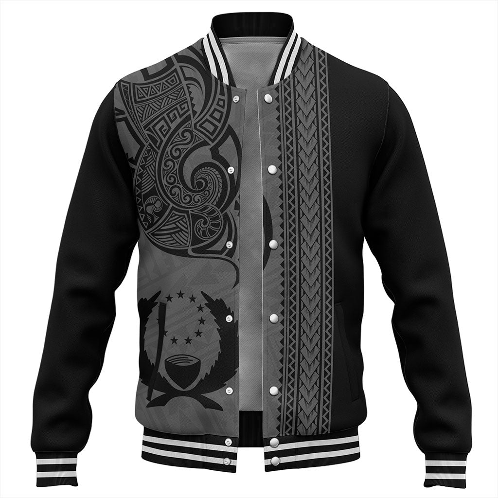 Pohnpei State Baseball Jacket Polynesia Coat Of Arms Tribal Tattoo