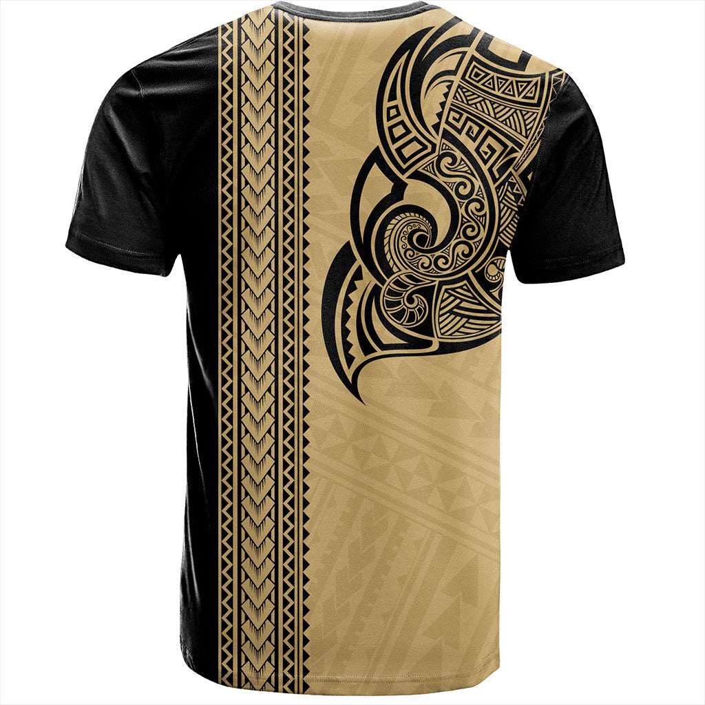 Samoa T-Shirt Polynesia Tribal Tattoo Gold