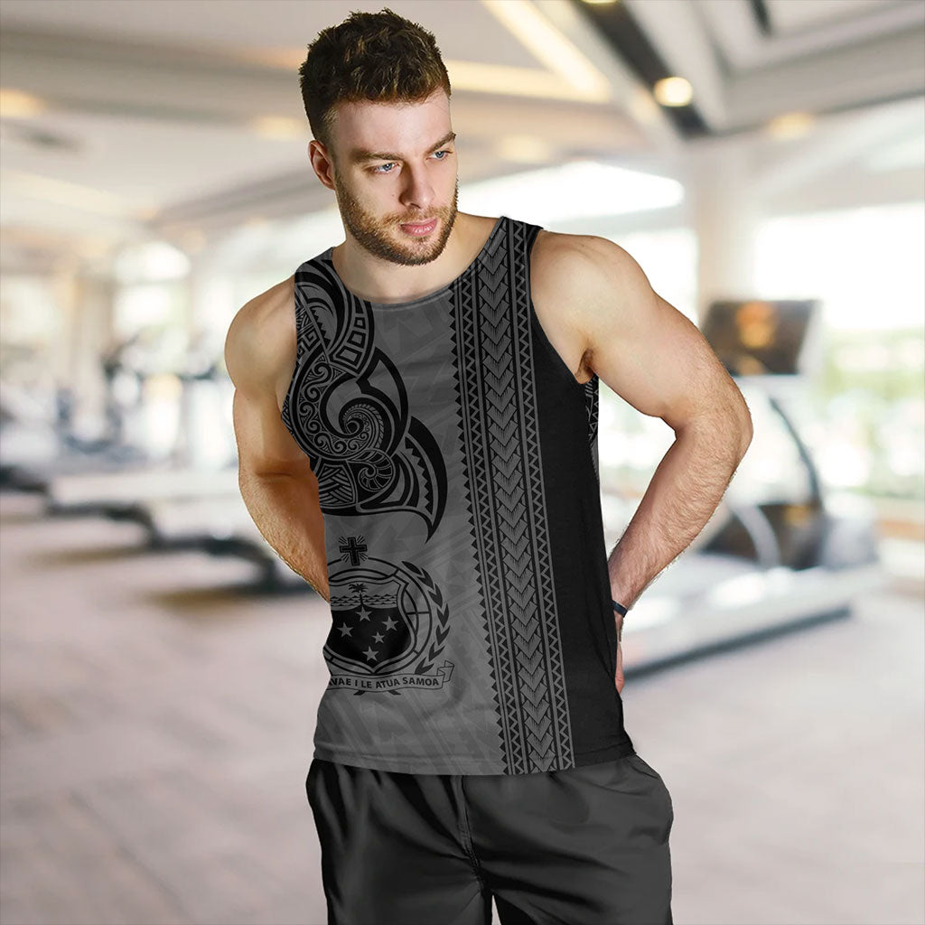Samoa Tank Top Polynesia Tribal Tattoo Grey