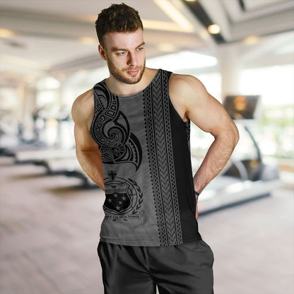 Samoa Tank Top Polynesia Tribal Tattoo Grey