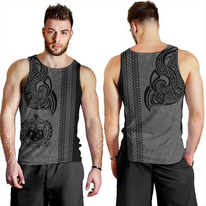 Samoa Tank Top Polynesia Tribal Tattoo Grey