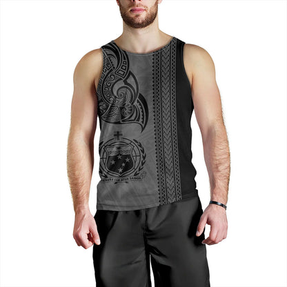 Samoa Tank Top Polynesia Tribal Tattoo Grey