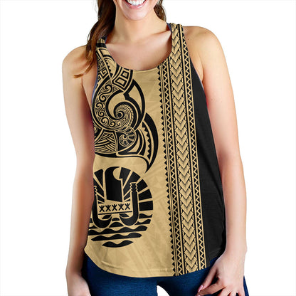 Tahiti Women Tank French Polynesia Tribal Tattoo