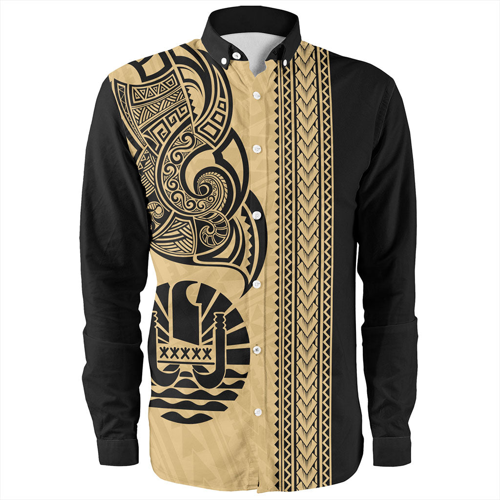 Tahiti Long Sleeve Shirt French Polynesia Tribal Tattoo