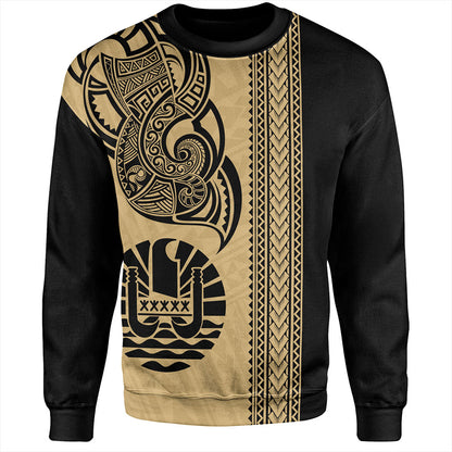 Tahiti Sweatshirt French Polynesia Tribal Tattoo
