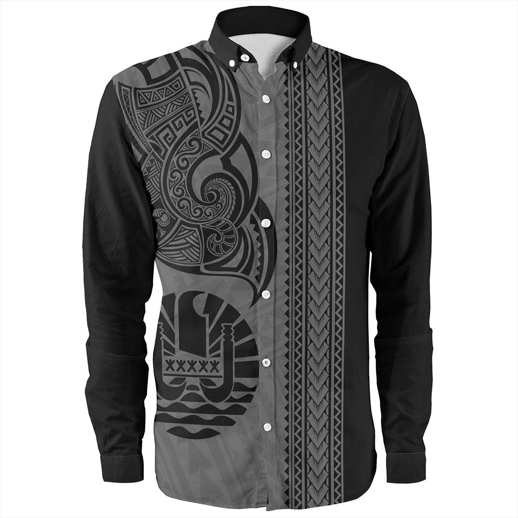Tahiti Long Sleeve Shirt French Polynesia Tribal Tattoo