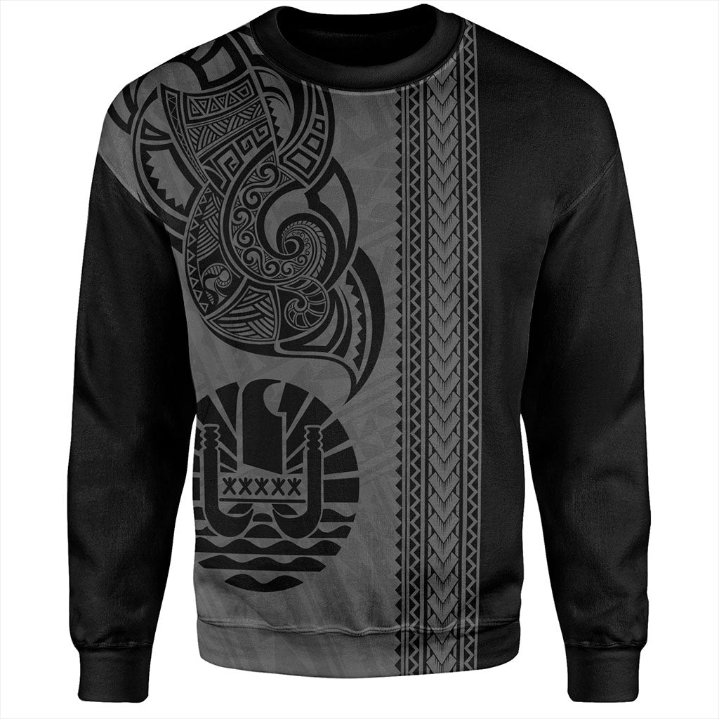 Tahiti Sweatshirt French Polynesia Tribal Tattoo