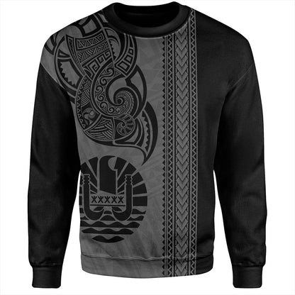 Tahiti Sweatshirt French Polynesia Tribal Tattoo