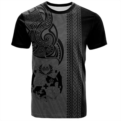 Tonga T-Shirt Polynesia Tribal Tattoo Grey