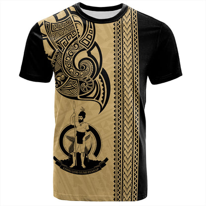 Vanuatu T-Shirt Polynesia Tribal Tattoo Gold
