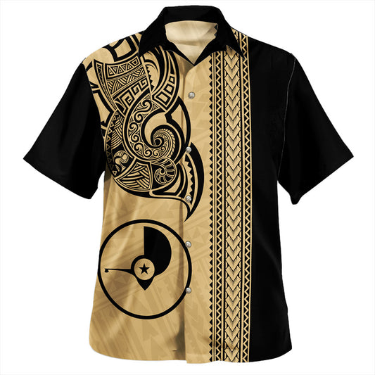Yap State Hawaiian Shirt Polynesia Coat Of Arms Tribal Tattoo
