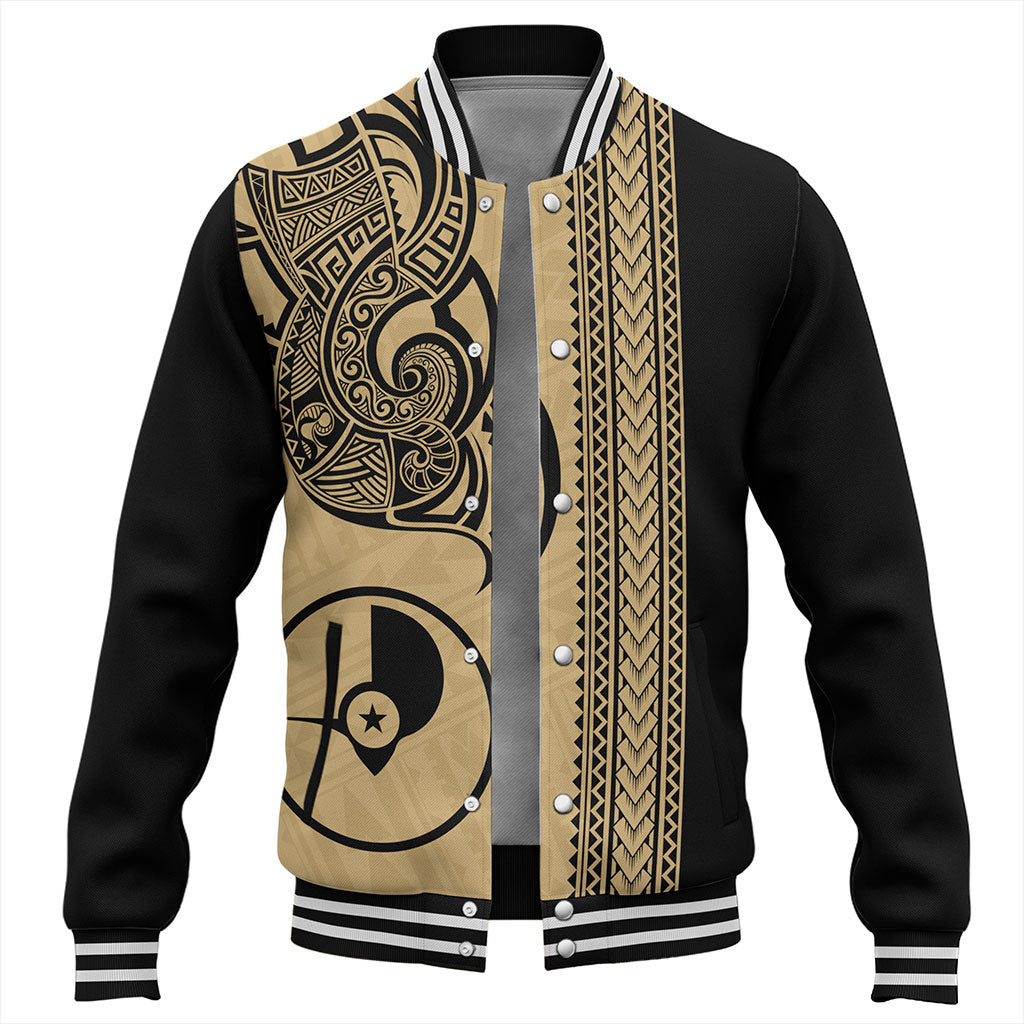 Yap State Baseball Jacket Polynesia Coat Of Arms Tribal Tattoo