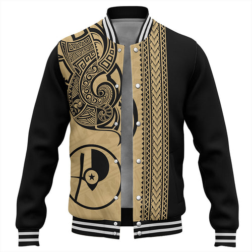 Yap State Baseball Jacket Polynesia Coat Of Arms Tribal Tattoo