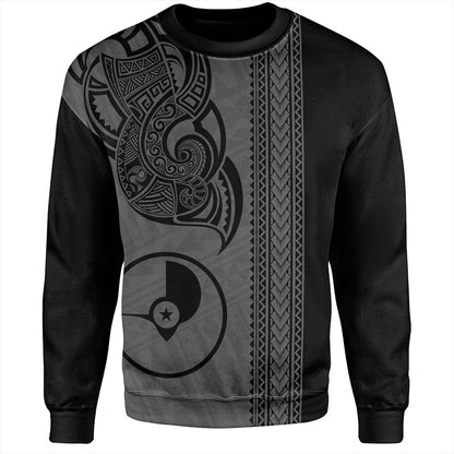 Yap State Sweatshirt Polynesia Coat Of Arms Tribal Tattoo