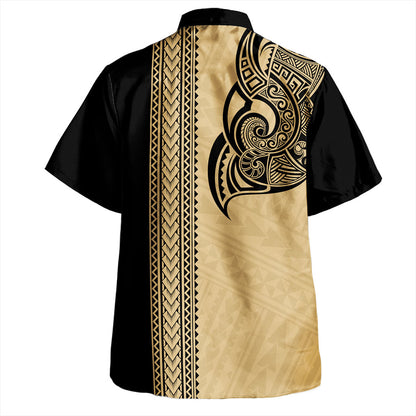Cook Islands Hawaiian Shirt Polynesian Coat Of Arms Tribal Tattoo