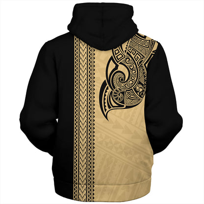 Cook Islands Sherpa Hoodie Polynesian Coat Of Arms Tribal Tattoo