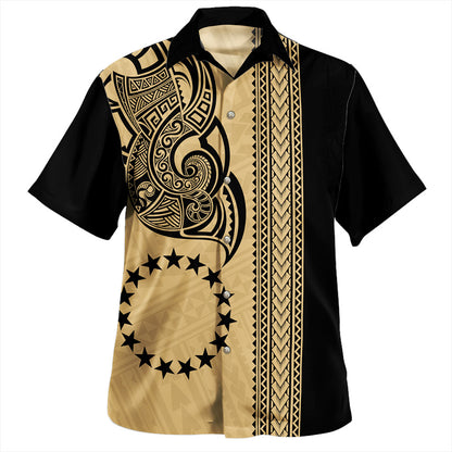 Cook Islands Hawaiian Shirt Polynesian Coat Of Arms Tribal Tattoo
