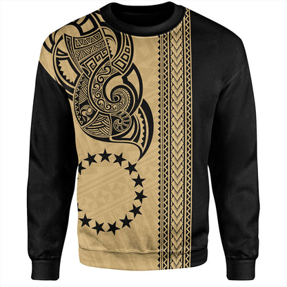 Cook Islands Sweatshirt Polynesian Coat Of Arms Tribal Tattoo