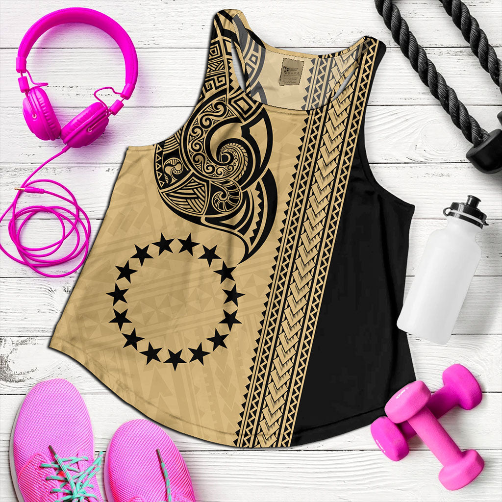 Cook Islands Women Tank Polynesian Coat Of Arms Tribal Tattoo