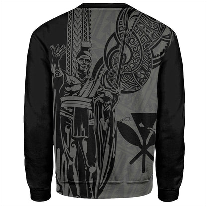 Hawaii Sweatshirt Polynesian Tribal Tattoo King Kamehameha