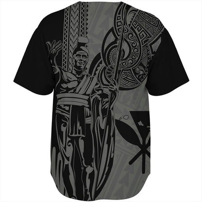 Hawaii Baseball Shirt Polynesian Tribal Tattoo King Kamehameha