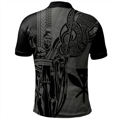 Hawaii Polo Shirt Polynesian Tribal Tattoo King Kamehameha