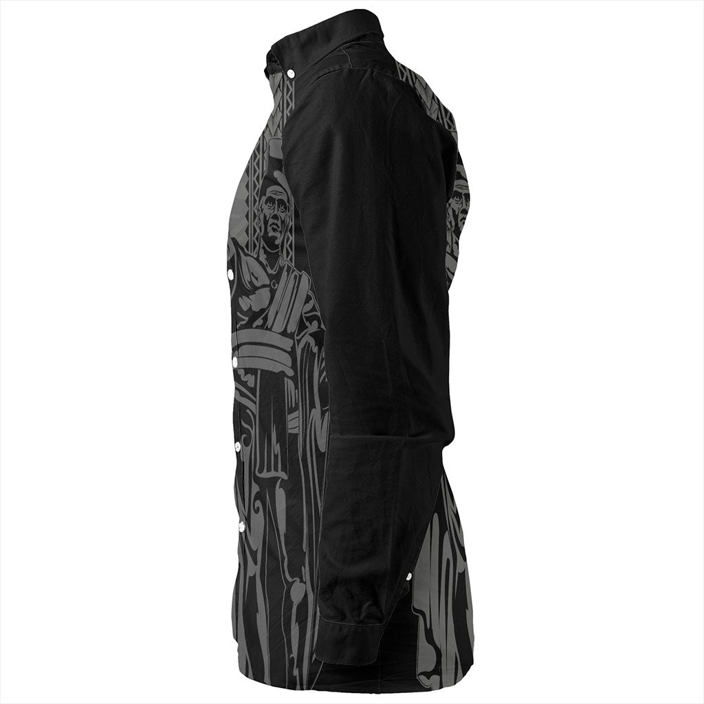 Hawaii Long Sleeve Shirt Polynesian Tribal Tattoo King Kamehameha