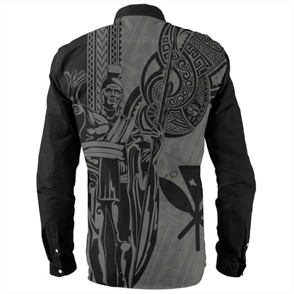 Hawaii Long Sleeve Shirt Polynesian Tribal Tattoo King Kamehameha