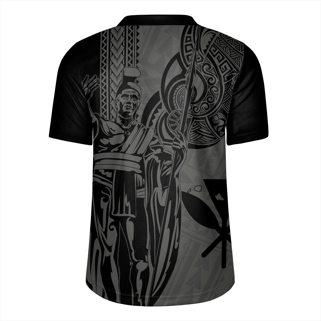 Hawaii Rugby Jersey Polynesian Tribal Tattoo King Kamehameha