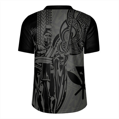 Hawaii Rugby Jersey Polynesian Tribal Tattoo King Kamehameha