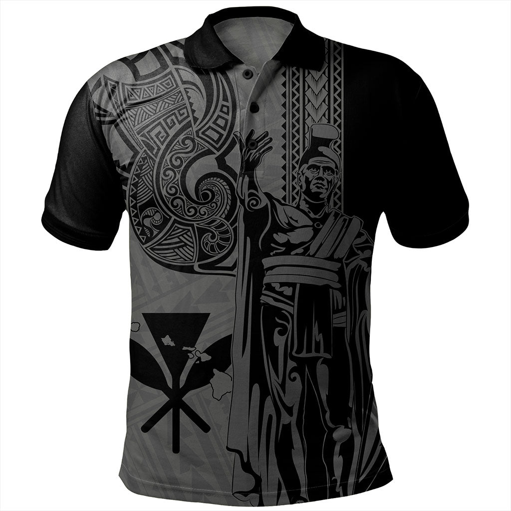 Hawaii Polo Shirt Polynesian Tribal Tattoo King Kamehameha