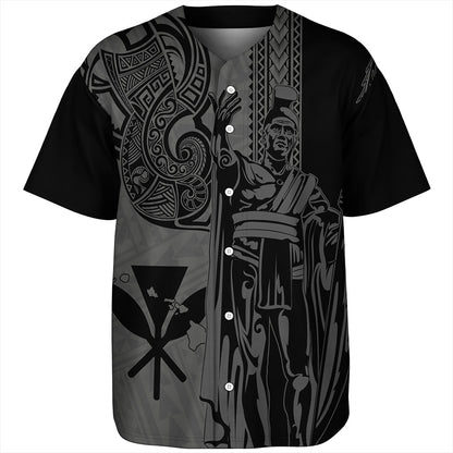 Hawaii Baseball Shirt Polynesian Tribal Tattoo King Kamehameha