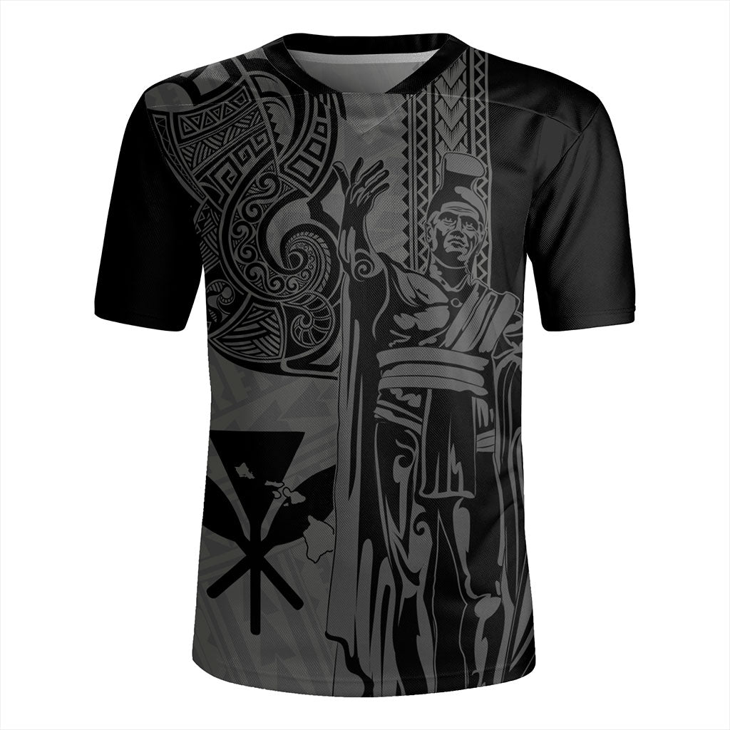 Hawaii Rugby Jersey Polynesian Tribal Tattoo King Kamehameha