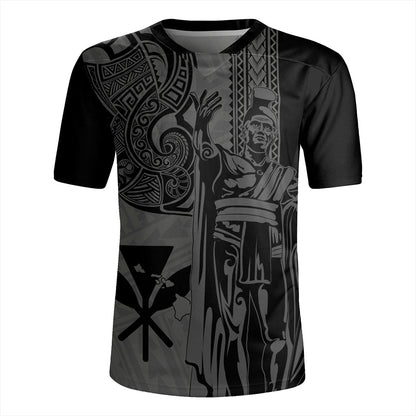 Hawaii Rugby Jersey Polynesian Tribal Tattoo King Kamehameha