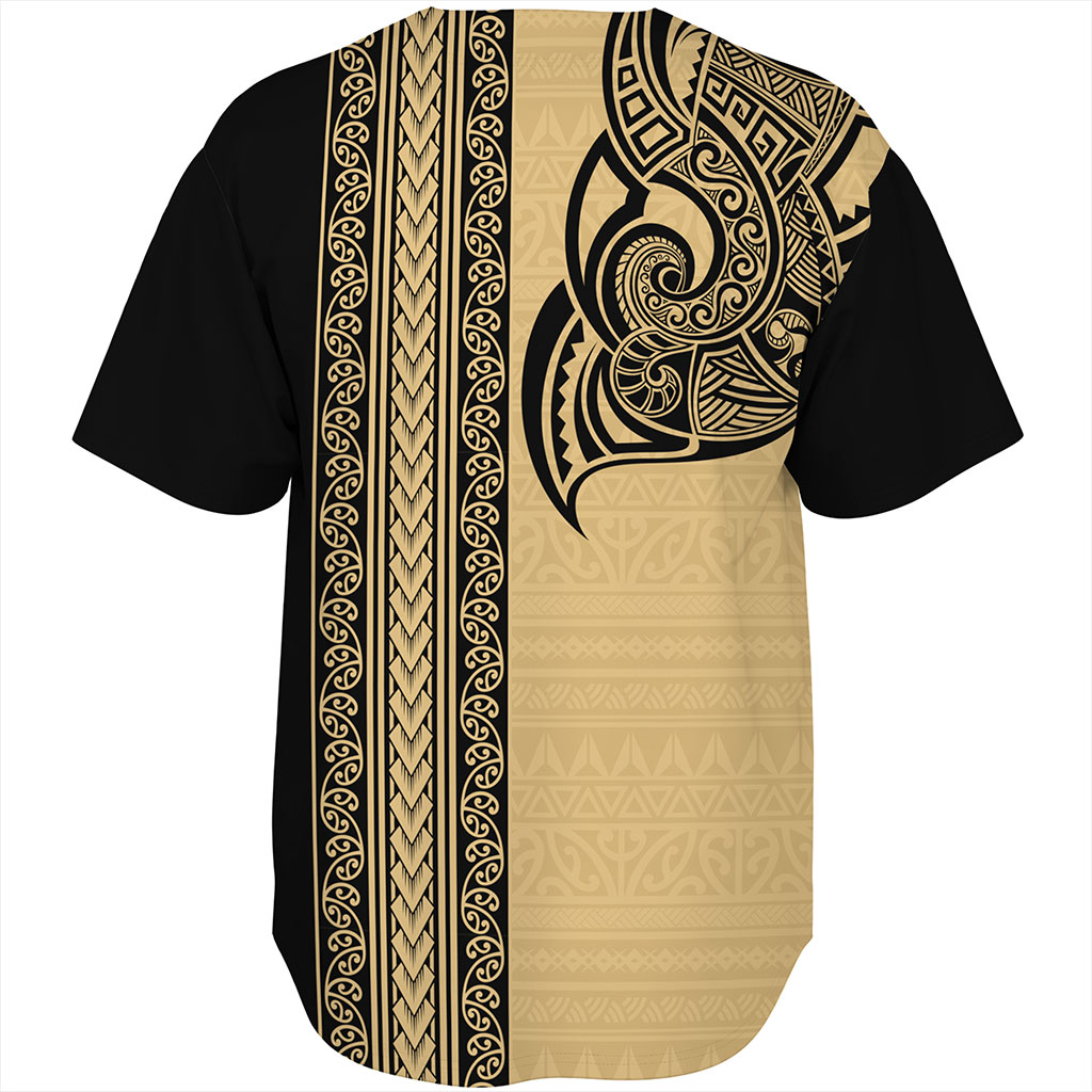 New Zealand Baseball Shirt Maori Tribal Silver Fern Tattoo