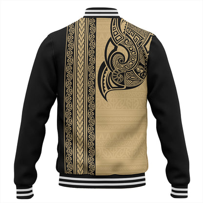 New Zealand Baseball Jacket Maori Tribal Silver Fern Tattoo