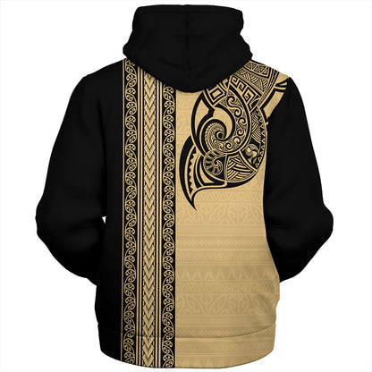 New Zealand Sherpa Hoodie Maori Tribal Silver Fern Tattoo