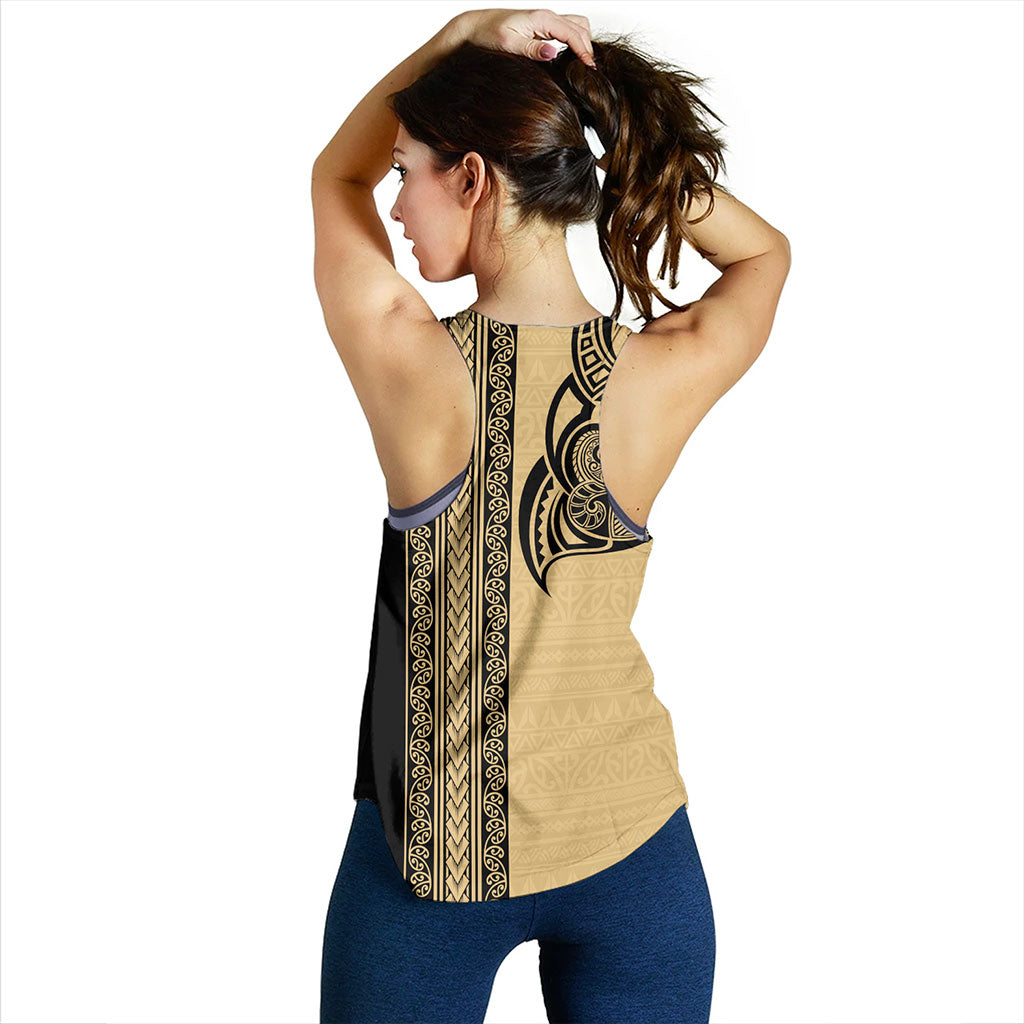 New Zealand Women Tank Maori Tribal Silver Fern Tattoo